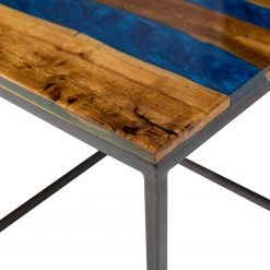 Wolf-Möbel Epoxidharz-Beistelltisch Tarnac - Harz / Metall - Blau -Wohnzimmermöbel boutique en ligne 1000243170 220106 082309000055 DETAILS P000000001000243170