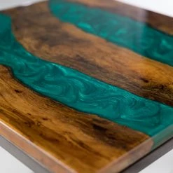 Wolf-Möbel Epoxidharz-Beistelltisch Tarnac - Harz / Metall - Grün -Wohnzimmermöbel boutique en ligne 1000243171 220106 08231200055 DETAILS P000000001000243171