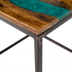 Wolf-Möbel Epoxidharz-Beistelltisch Tarnac - Harz / Metall - Grün -Wohnzimmermöbel boutique en ligne 1000243171 220106 08231200061 DETAILS P000000001000243171