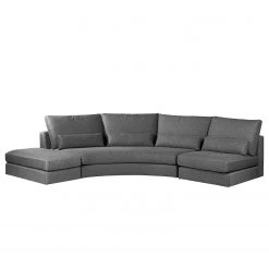 Fredriks Ecksofa Gurat - Webstoff - Webstoff Sada: Anthrazit - Ottomane davorstehend links