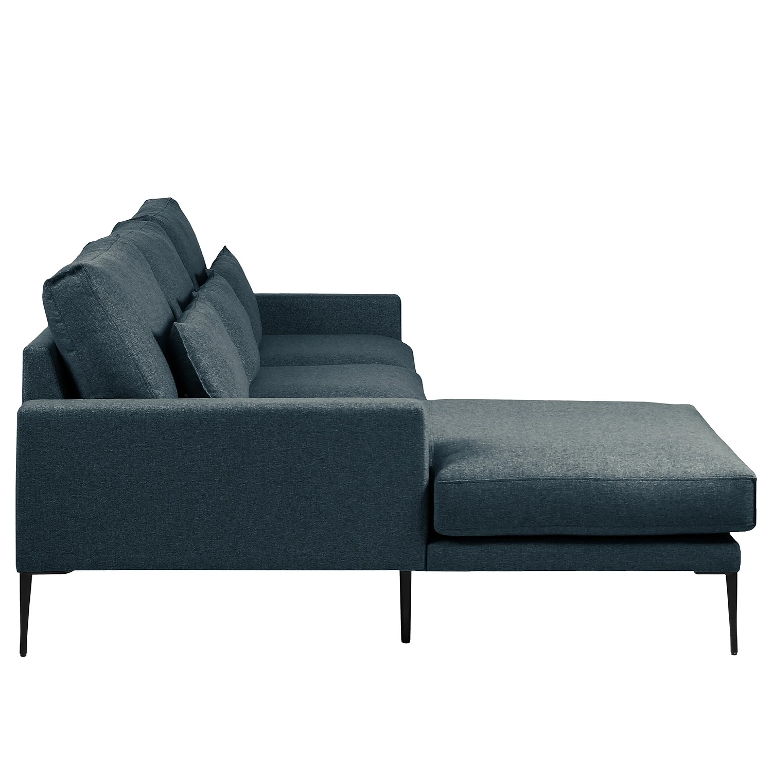 Fredriks Ecksofa Garlin - Webstoff - Webstoff Sogol: Dunkelblau - Longchair davorstehend links 5 Fredriks Ecksofa Garlin - Webstoff - Webstoff Sogol: Dunkelblau - Longchair davorstehend links – Bild 5