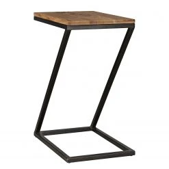 Naturoo Beistelltisch Verrieres - Sheesham massiv / Metall - Sheesham / Schwarz