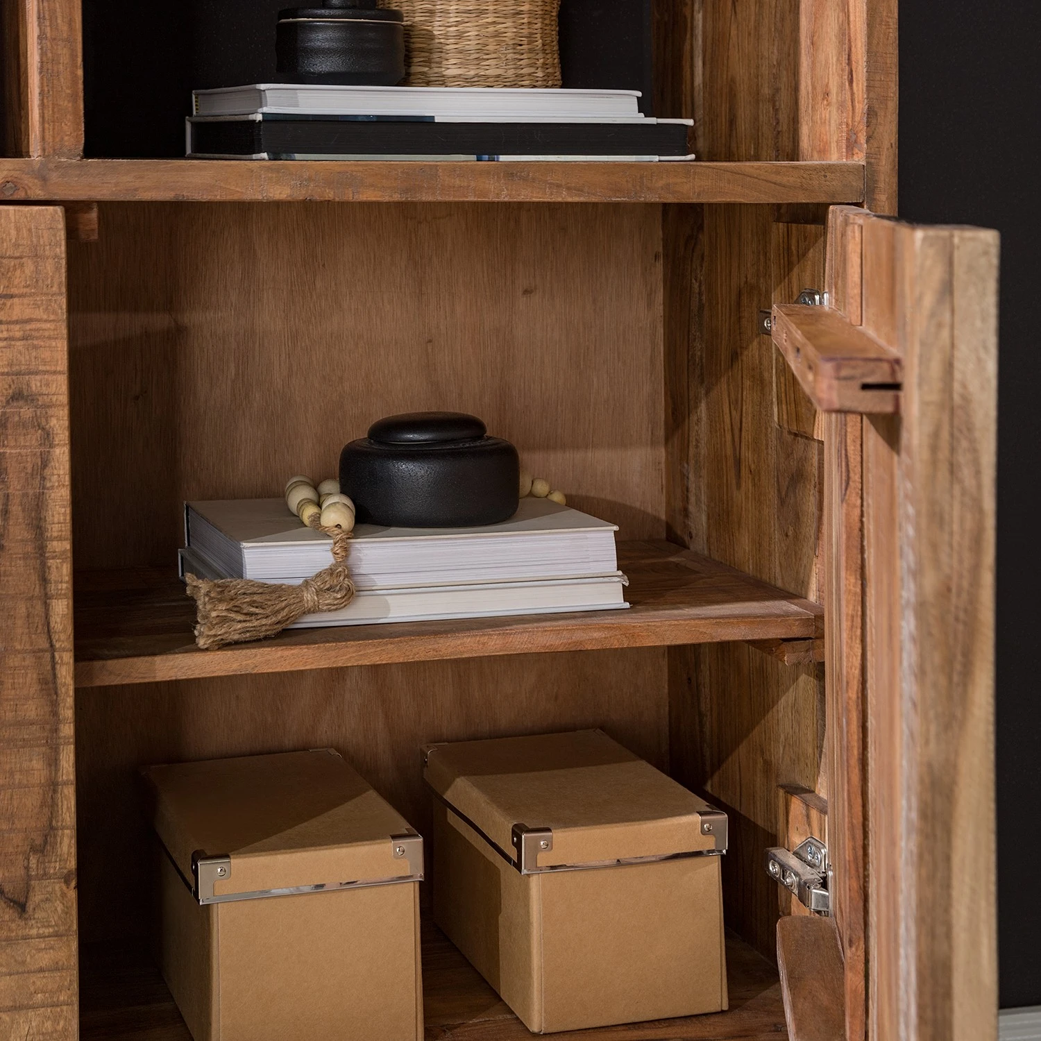 Ars manufacti Büroschrank Domme - Akazie massiv / Eisen - Akazie / Anthrazit 5 Ars manufacti Büroschrank Domme - Akazie massiv / Eisen - Akazie / Anthrazit – Bild 5