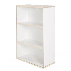 Furnitive Regal Basix I - Weiß / Eiche Sägerau Dekor