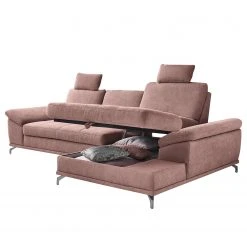 Loftscape Ecksofa Odenas - Webstoff - Webstoff Palila: Mauve - Longchair davorstehend rechts - Mit Schlaffunktion -Wohnzimmermöbel boutique en ligne 1000248827 210317 15142401901 DETAILS P000000001000248827