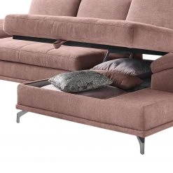 Loftscape Ecksofa Odenas - Webstoff - Webstoff Palila: Mauve - Longchair davorstehend rechts - Mit Schlaffunktion -Wohnzimmermöbel boutique en ligne 1000248827 210317 15142401907 DETAILS P000000001000248827
