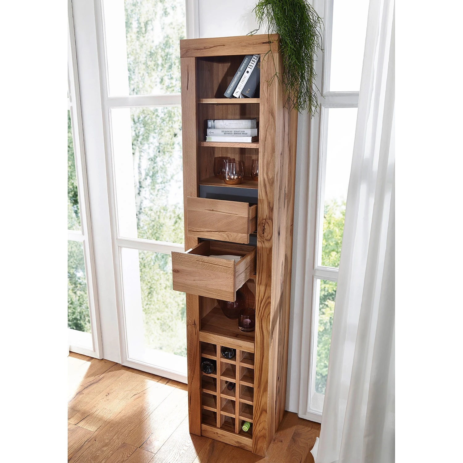 Naturoo Weinregal Gerville - Wildeiche massiv 4 Naturoo Weinregal Gerville - Wildeiche massiv – Bild 4