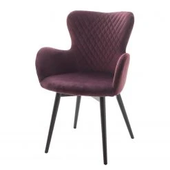 Loftscape Armlehnenstuhl Mettray - Flachgewebe / Buche massiv - Bordeaux