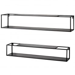 Loftscape Wandregal Lancieux II (2er-Set) - Metall - Schwarz