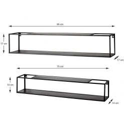 Loftscape Wandregal Lancieux II (2er-Set) - Metall - Schwarz -Wohnzimmermöbel boutique en ligne 1000252671 210325 08124900048 SKETCH DETAILS P000000001000252671 sketch