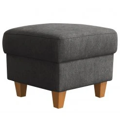 Loftscape Polsterhocker Baulon - Flachgewebe - Flachgewebe Ama: Dunkelgrau