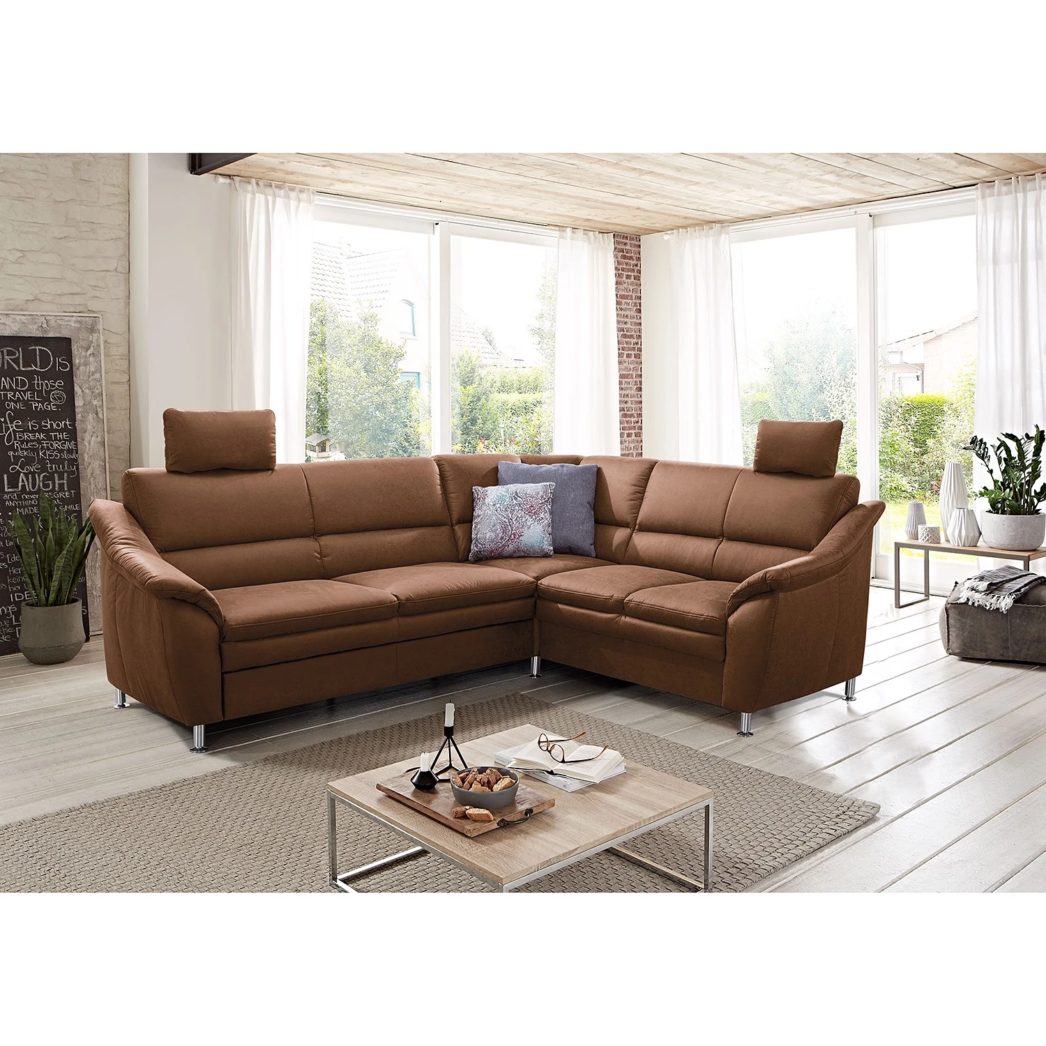 Loftscape Ecksofa Guillon - Microfaser - Microfaser Taeko: Braun - Ausrichtung links - Mit Schlaffunktion 2 Loftscape Ecksofa Guillon - Microfaser - Microfaser Taeko: Braun - Ausrichtung links - Mit Schlaffunktion – Bild 2