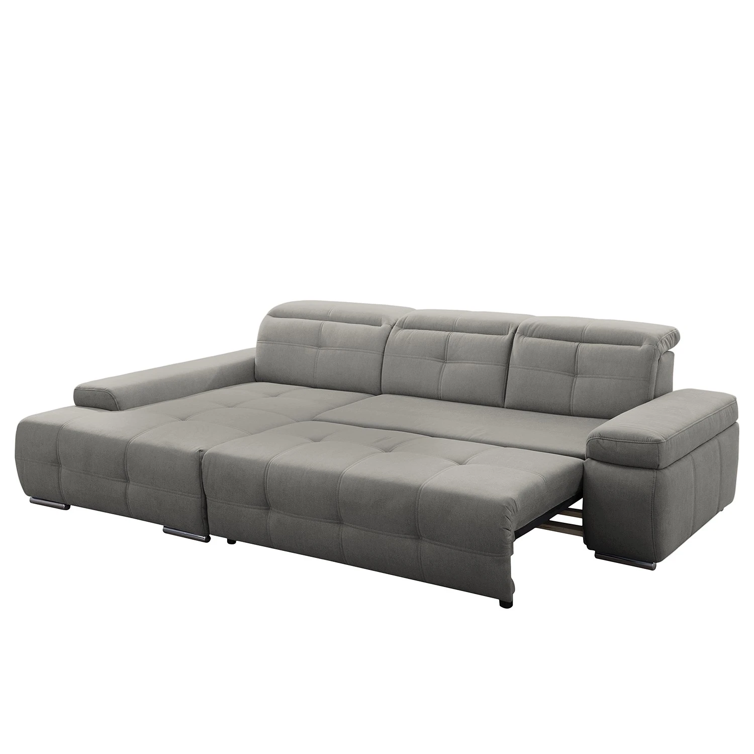 Loftscape Ecksofa Beutin - Flachgewebe - Flachgewebe Olea: Grau - Longchair davorstehend links - Mit Schlaffunktion 3 Loftscape Ecksofa Beutin - Flachgewebe - Flachgewebe Olea: Grau - Longchair davorstehend links - Mit Schlaffunktion – Bild 3
