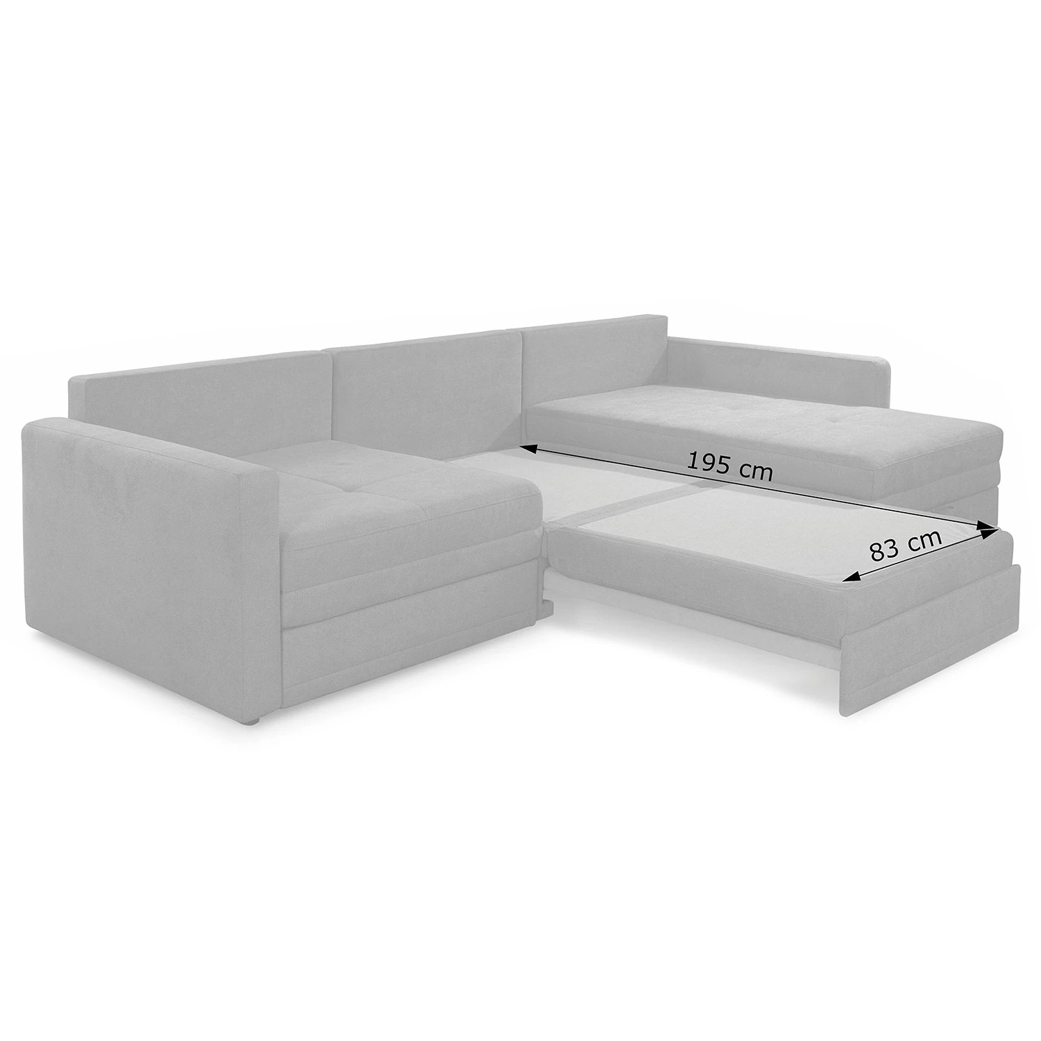 Loftscape Ecksofa Guillac - Webstoff - Webstoff Palila: Fango - Longchair davorstehend rechts - Mit Schlaffunktion 11 Loftscape Ecksofa Guillac - Webstoff - Webstoff Palila: Fango - Longchair davorstehend rechts - Mit Schlaffunktion – Bild 11