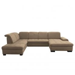 Loftscape Wohnlandschaft Boussay - Flachgewebe - Flachgewebe Olea: Taupe - Longchair davorstehend rechts / Ottomane links - Mit Schlaffunktion -Wohnzimmermöbel boutique en ligne 1000253927 210419 15255301815 DETAILS P000000001000253927