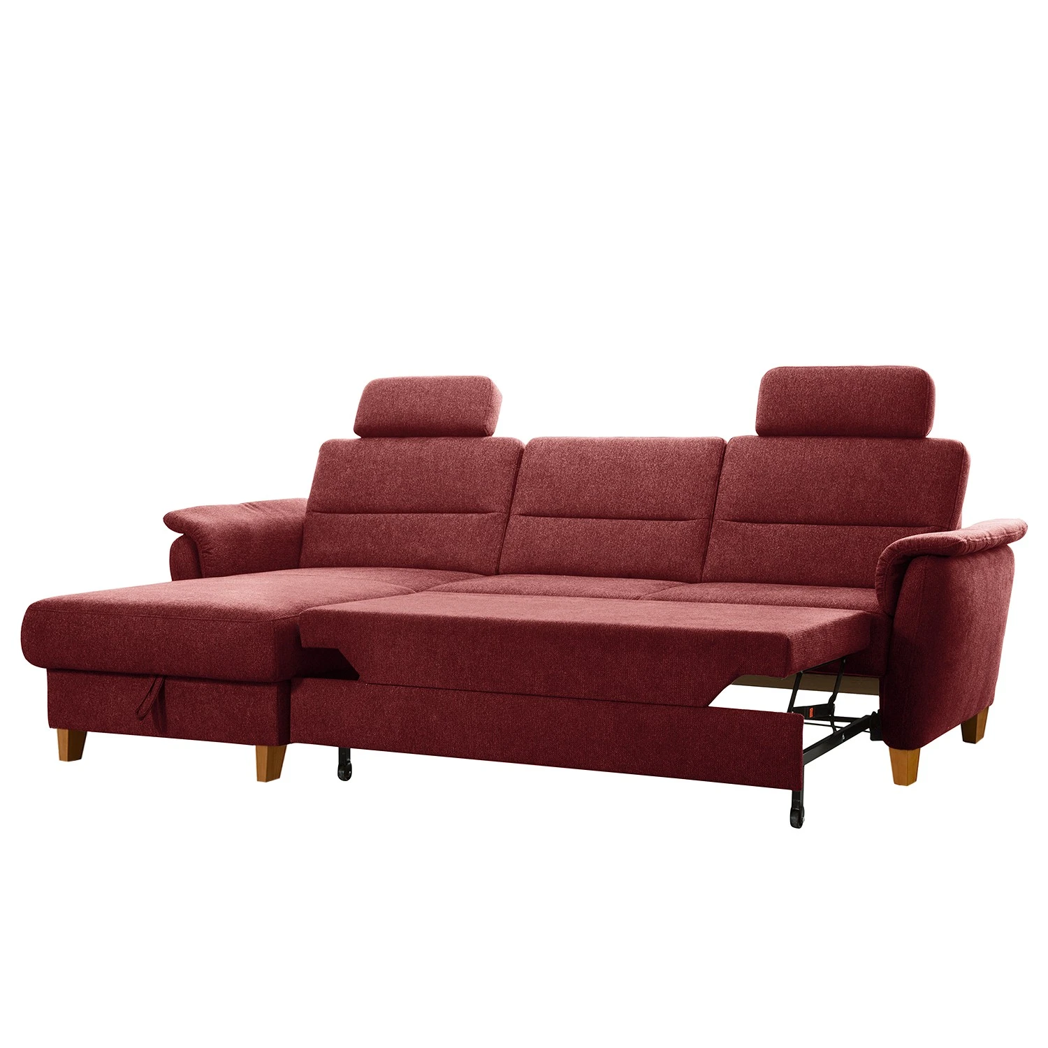 Loftscape Ecksofa Baulon I - Flachgewebe - Flachgewebe Ama: Weinrot - Longchair davorstehend links - Mit Schlaffunktion 3 Loftscape Ecksofa Baulon I - Flachgewebe - Flachgewebe Ama: Weinrot - Longchair davorstehend links - Mit Schlaffunktion – Bild 3