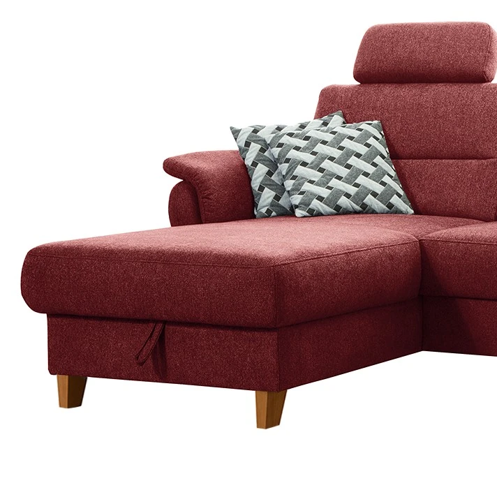 Loftscape Ecksofa Baulon I - Flachgewebe - Flachgewebe Ama: Weinrot - Longchair davorstehend links - Mit Schlaffunktion 6 Loftscape Ecksofa Baulon I - Flachgewebe - Flachgewebe Ama: Weinrot - Longchair davorstehend links - Mit Schlaffunktion – Bild 6