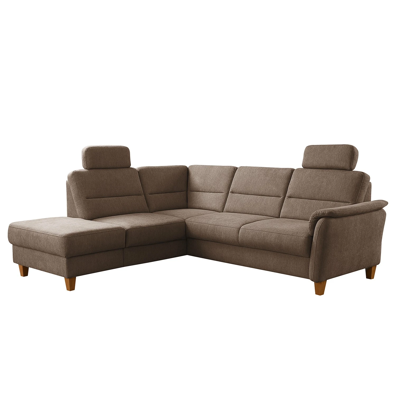 Loftscape Ecksofa Baulon II - Flachgewebe - Flachgewebe Ama: Nougat - Ottomane davorstehend links - Mit Schlaffunktion 1 Loftscape Ecksofa Baulon II - Flachgewebe - Flachgewebe Ama: Nougat - Ottomane davorstehend links - Mit Schlaffunktion