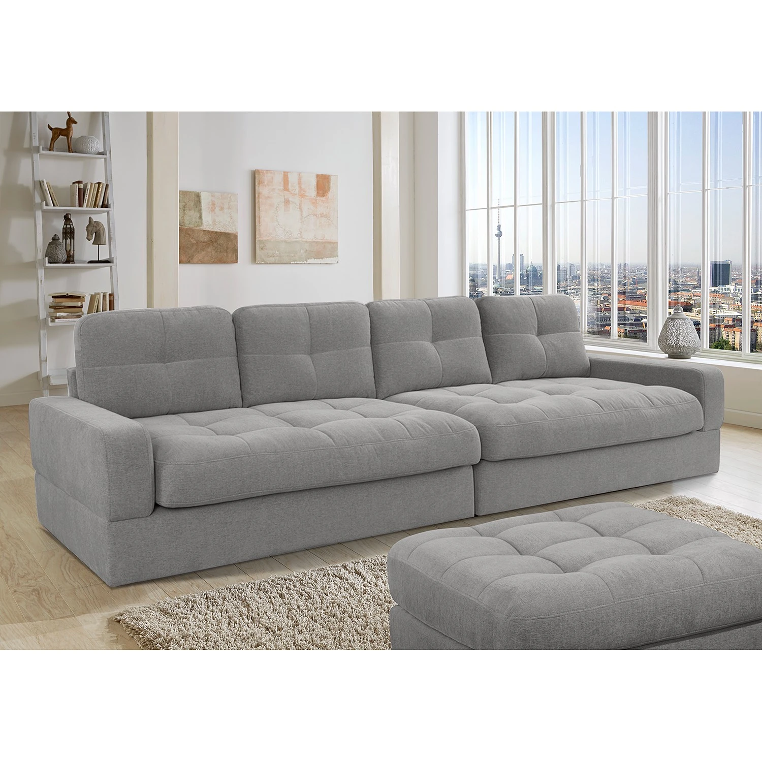Fredriks Bigsofa Montfort - Chenille - Chenille Alix: Grau 2 Fredriks Bigsofa Montfort - Chenille - Chenille Alix: Grau – Bild 2