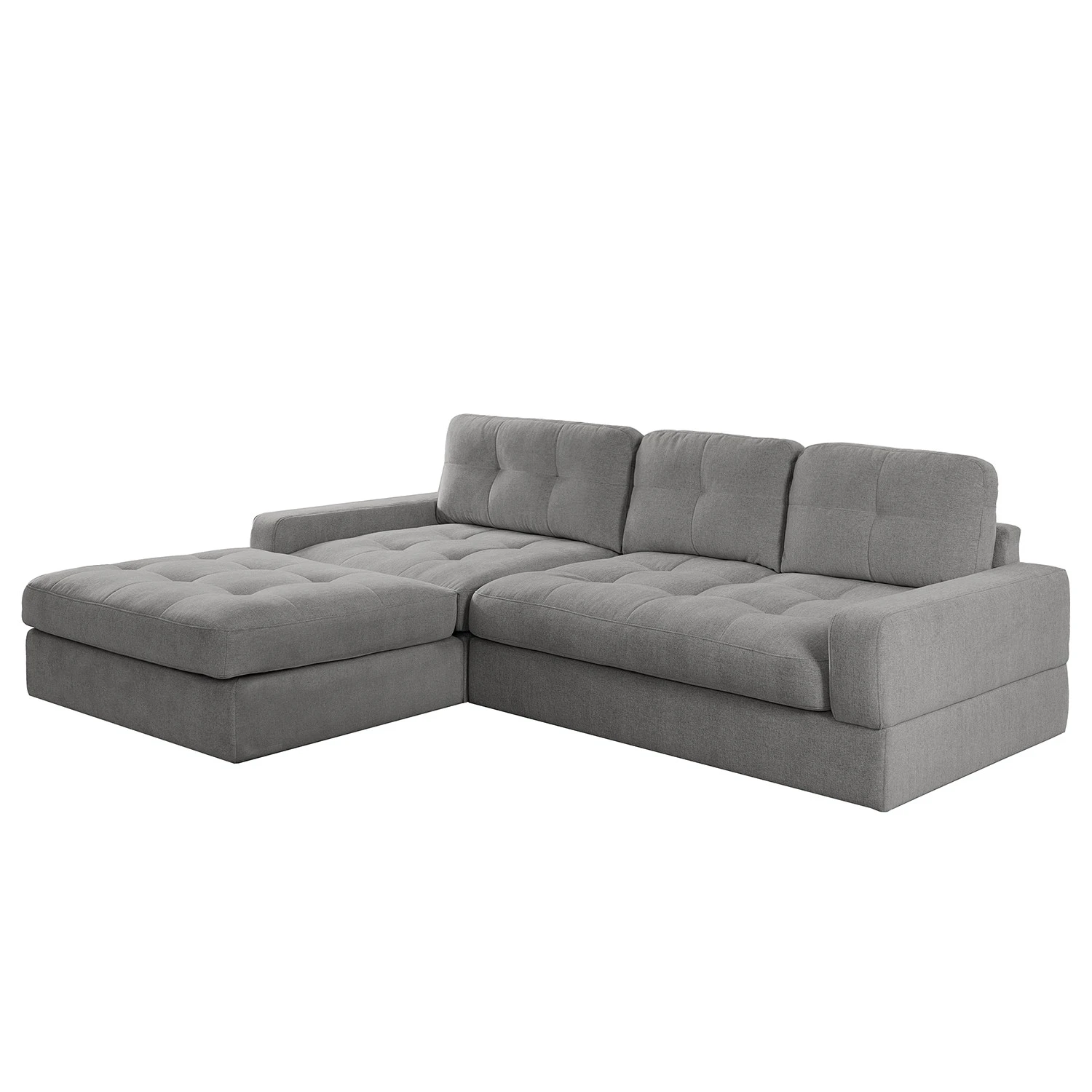 Fredriks Ecksofa Montfort - Chenille - Chenille Alix: Grau - Breite: 263 cm - Longchair davorstehend links 1 Fredriks Ecksofa Montfort - Chenille - Chenille Alix: Grau - Breite: 263 cm - Longchair davorstehend links