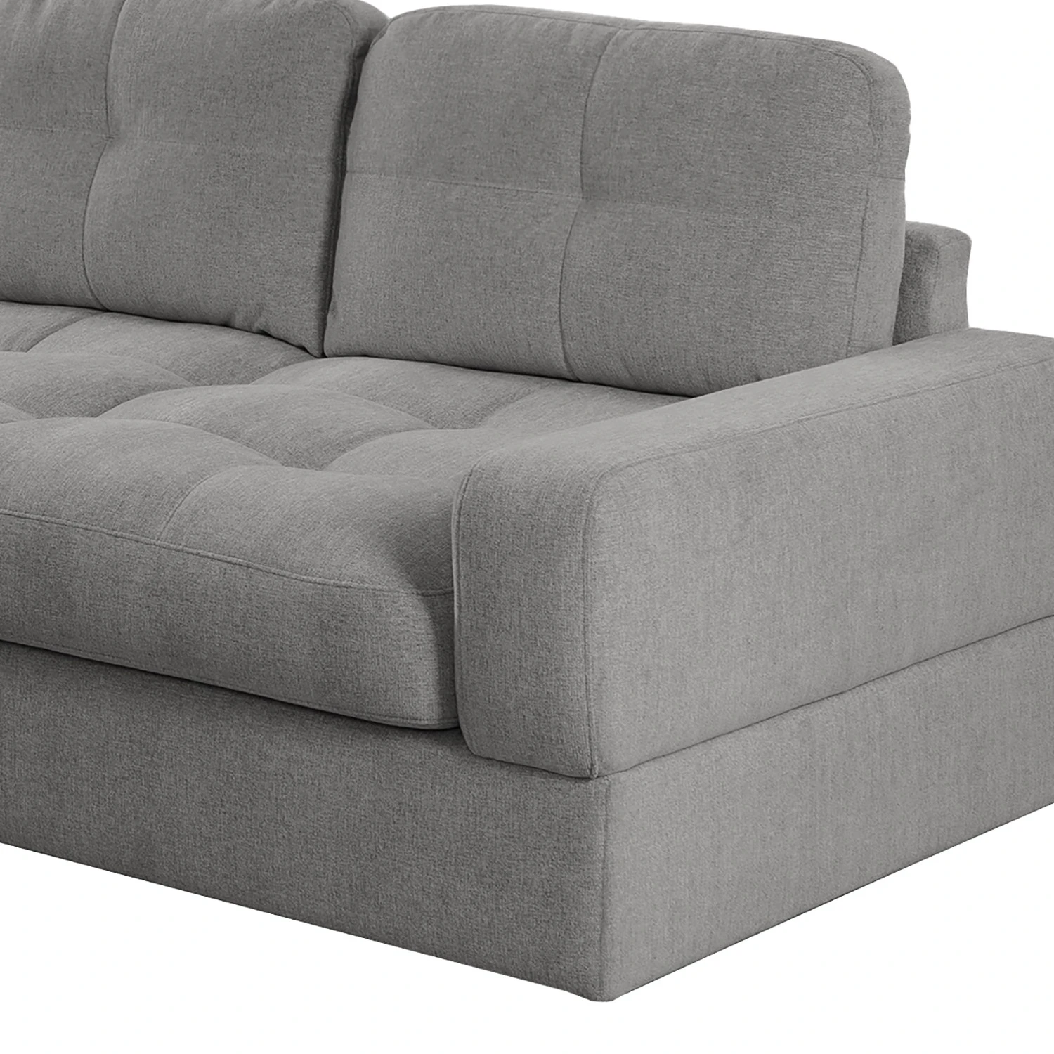 Fredriks Ecksofa Montfort - Chenille - Chenille Alix: Grau - Breite: 263 cm - Longchair davorstehend links 6 Fredriks Ecksofa Montfort - Chenille - Chenille Alix: Grau - Breite: 263 cm - Longchair davorstehend links – Bild 6
