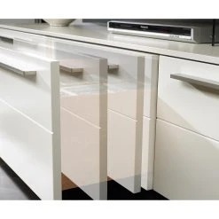 GWINNER TV-Lowboard Bellano II - Echtholzfurnier - Matt Weiß / Balkeneiche - Ausrichtung links - Mit Beleuchtung -Wohnzimmermöbel boutique en ligne 1000254912 210723 15200700107 DETAILS P000000001000254912