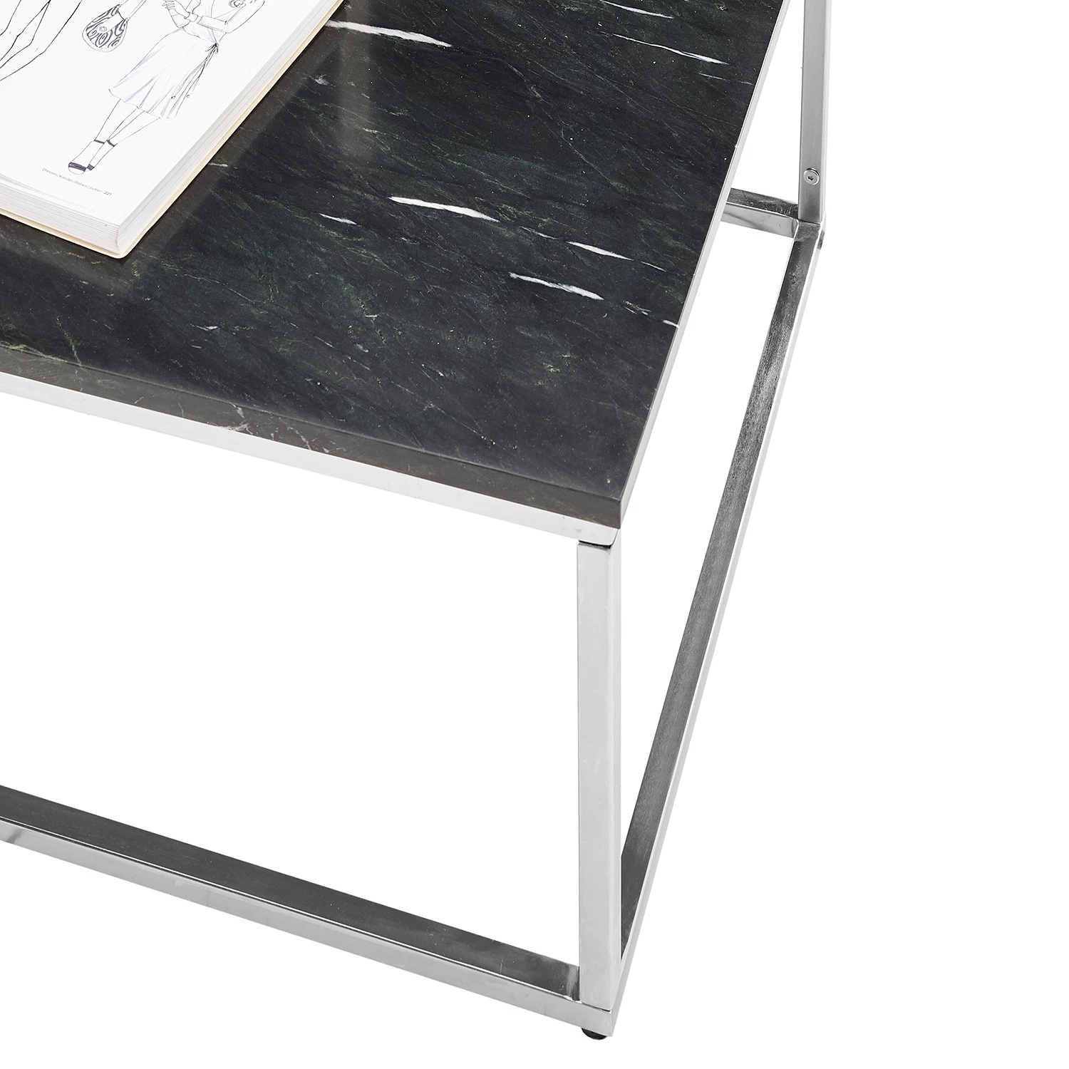 Loftscape Couchtisch La Norma - Marmor / Metall - Schwarz / Chrom 2 Loftscape Couchtisch La Norma - Marmor / Metall - Schwarz / Chrom – Bild 2