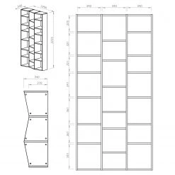 Temahome Regal Maze IV - Sandgrau -Wohnzimmermöbel boutique en ligne 1000255239 210324 15033400167 SKETCH DETAILS P000000001000255239 sketch