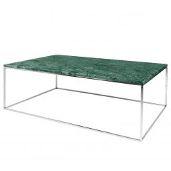 Temahome Couchtisch Gleam I - Marmor / Metall - Grün / Chrom - Breite: 120 cm