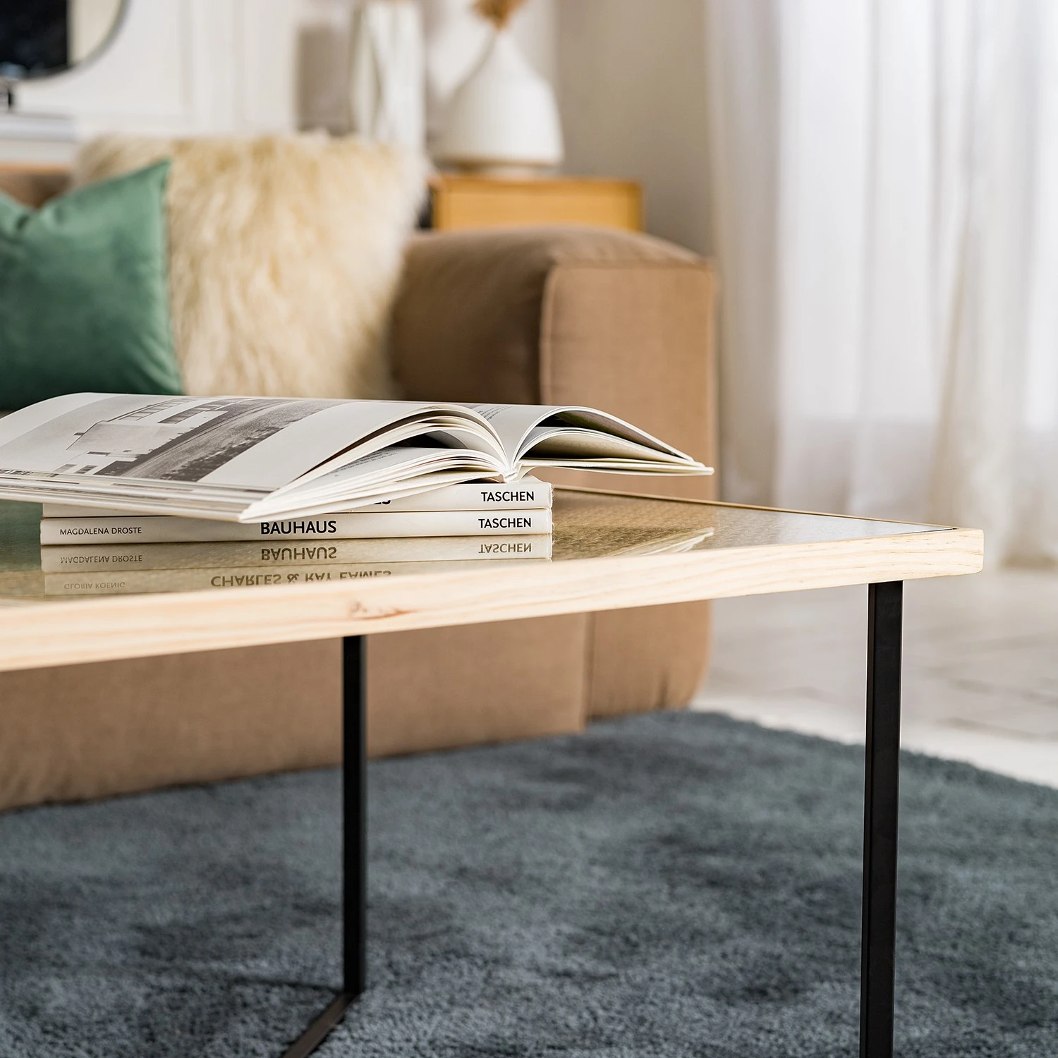 Loftscape Couchtisch Boissay - Wiener Geflecht / Metall - Kiefer / Schwarz 5 Loftscape Couchtisch Boissay - Wiener Geflecht / Metall - Kiefer / Schwarz – Bild 5