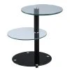Loftscape Beistelltisch Billiers I - Glas / Metall - Schwarz