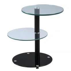 Loftscape Beistelltisch Billiers I - Glas / Metall - Schwarz
