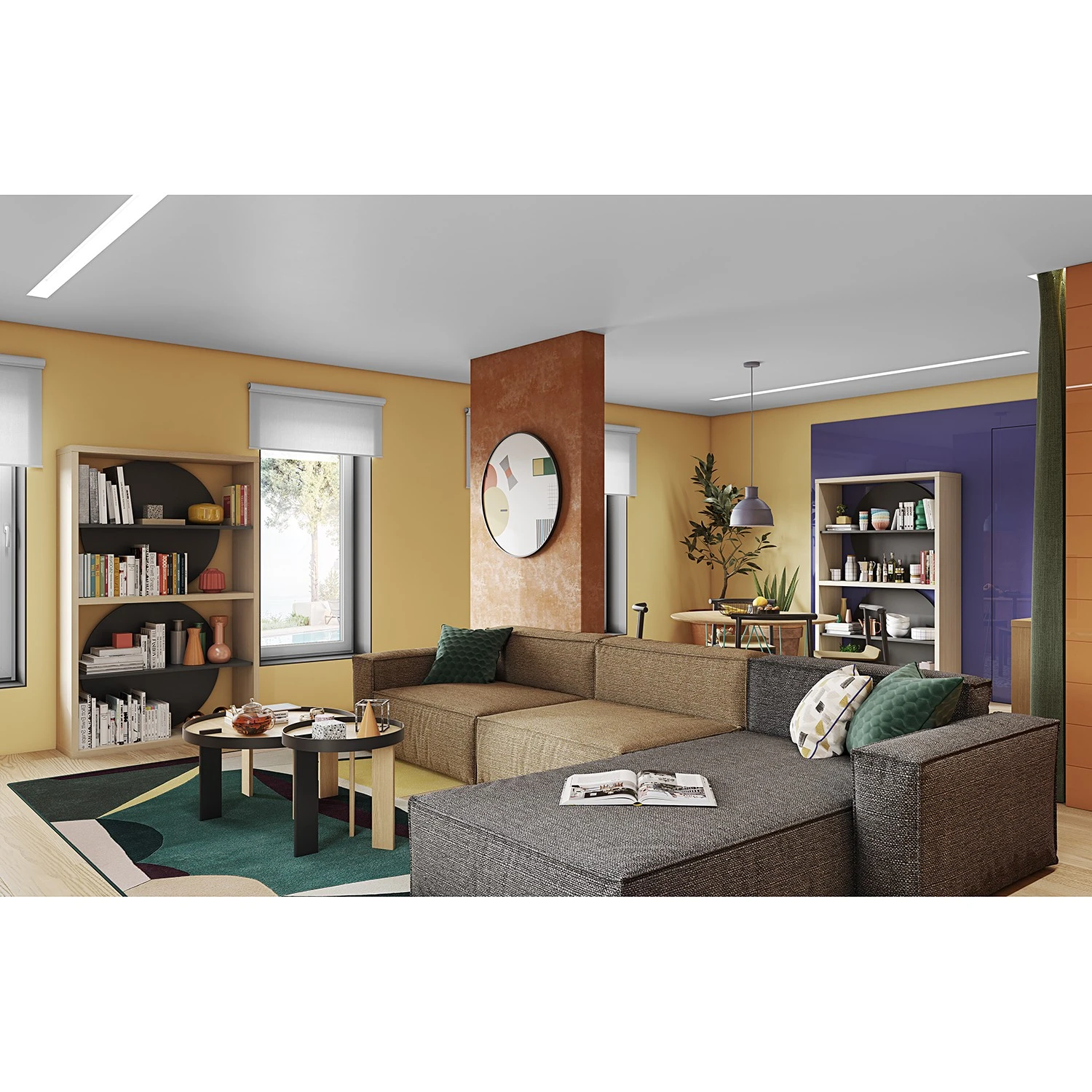 Temahome Beistelltisch Bruno - Echtholzfurnier / Metall - Eiche / Schwarz 6 Temahome Beistelltisch Bruno - Echtholzfurnier / Metall - Eiche / Schwarz – Bild 6