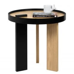 Temahome Beistelltisch Bruno - Echtholzfurnier / Metall - Eiche / Schwarz 18 Temahome Beistelltisch Bruno - Echtholzfurnier / Metall - Eiche / Schwarz -Wohnzimmermöbel boutique en ligne 1000255961 210331 14443400008 DETAILS P000000001000255961