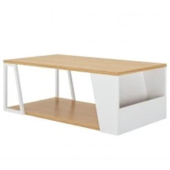 Temahome Couchtisch Albi - Echtholzfurnier - Eiche / Weiß