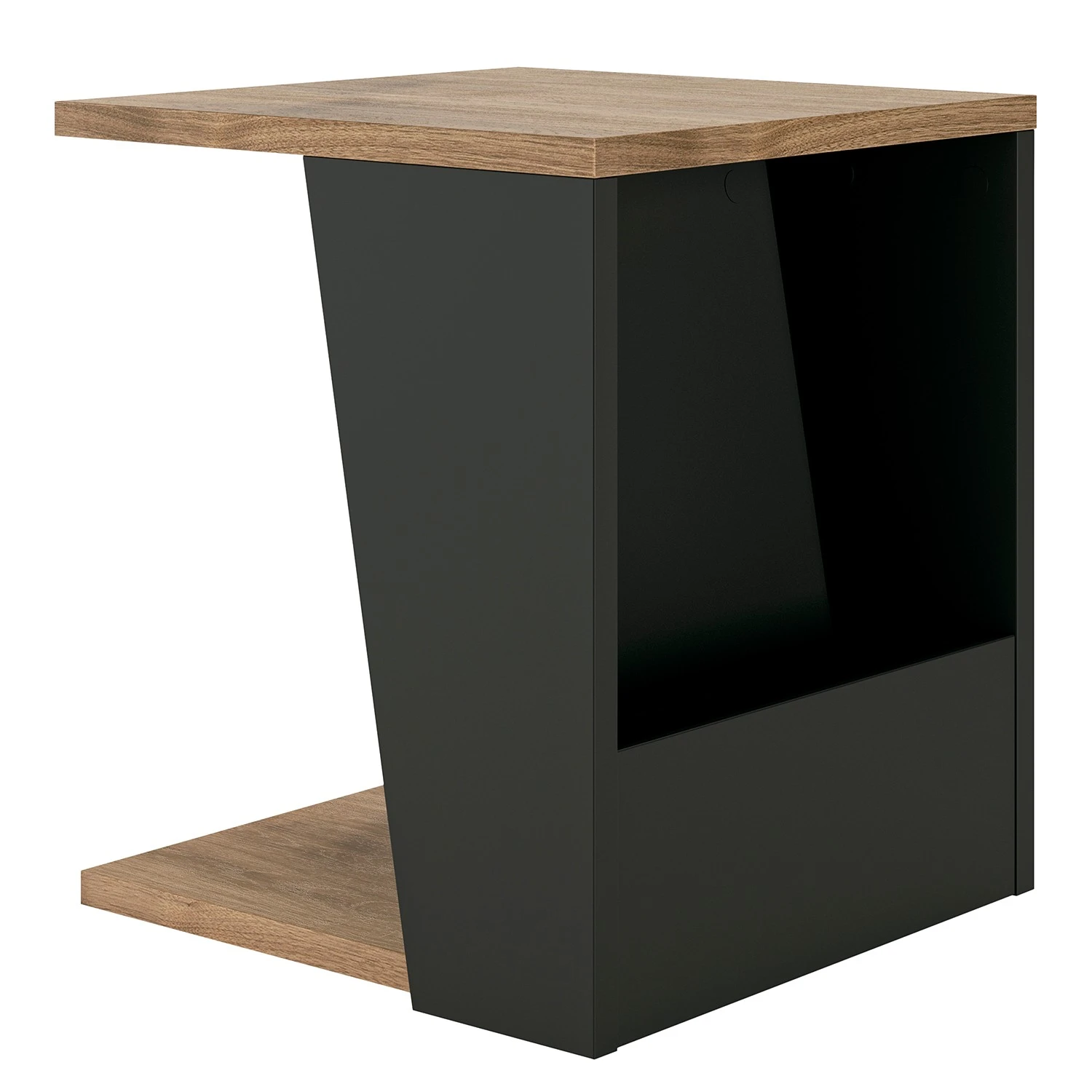 Temahome Beistelltisch Albi - Echtholzfurnier - Walnuss / Schwarz 1 Temahome Beistelltisch Albi - Echtholzfurnier - Walnuss / Schwarz