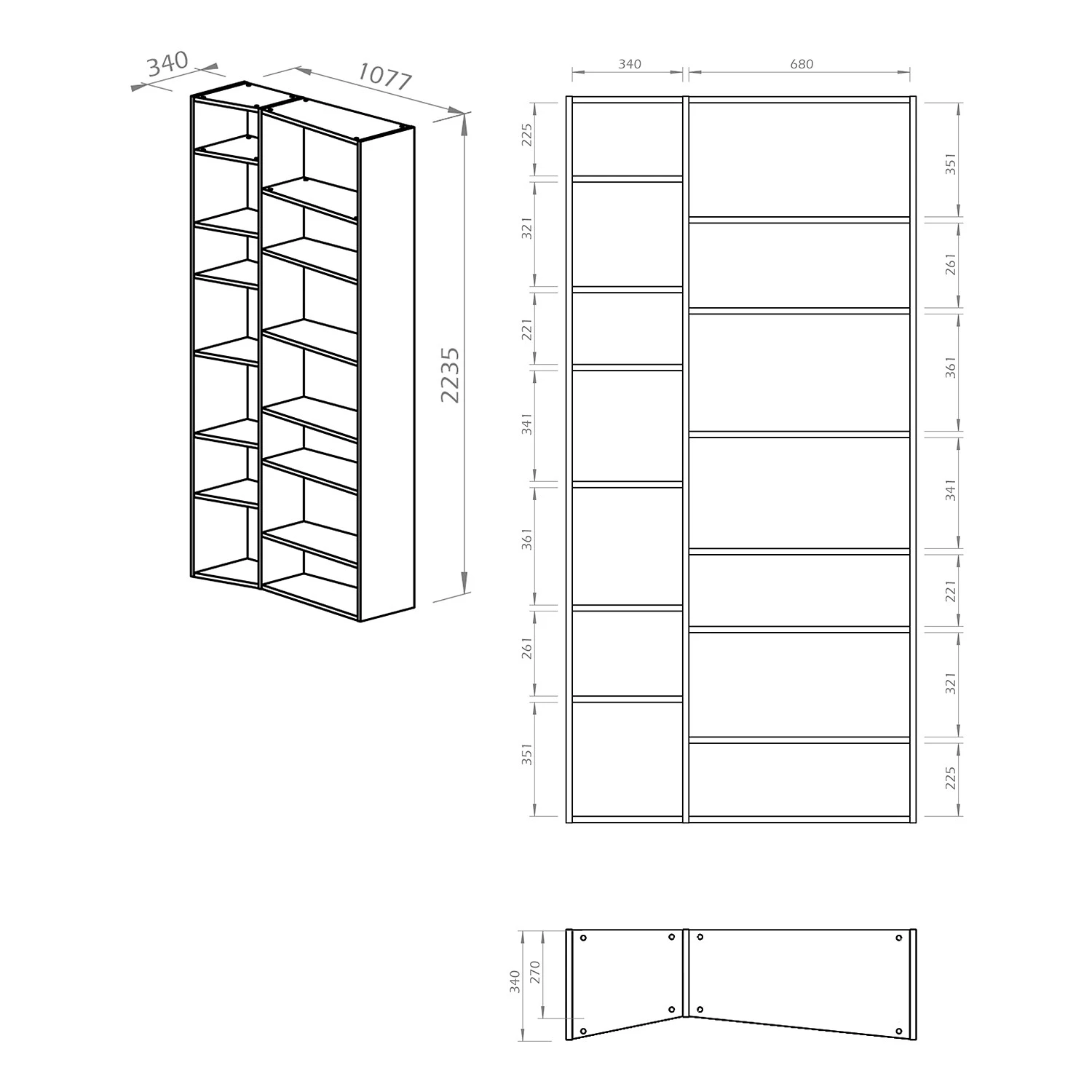 Temahome Regal Maze V - Sandgrau 8 Temahome Regal Maze V - Sandgrau – Bild 8