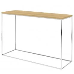 Temahome Konsolentisch Gleam - Eiche / Chrom