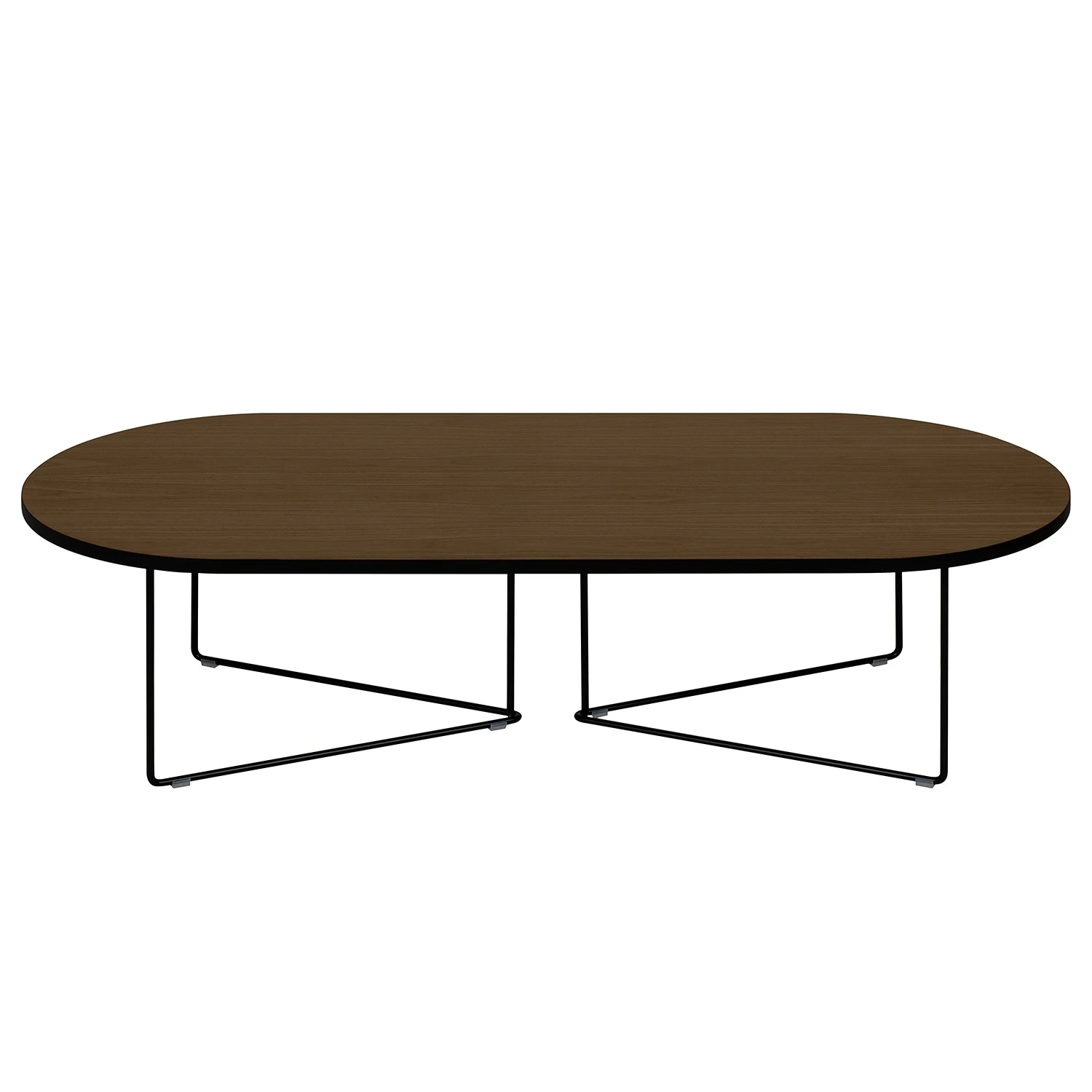 Temahome Couchtisch Oval - Echtholzfurnier / Metall - Walnuss 3 Temahome Couchtisch Oval - Echtholzfurnier / Metall - Walnuss – Bild 3