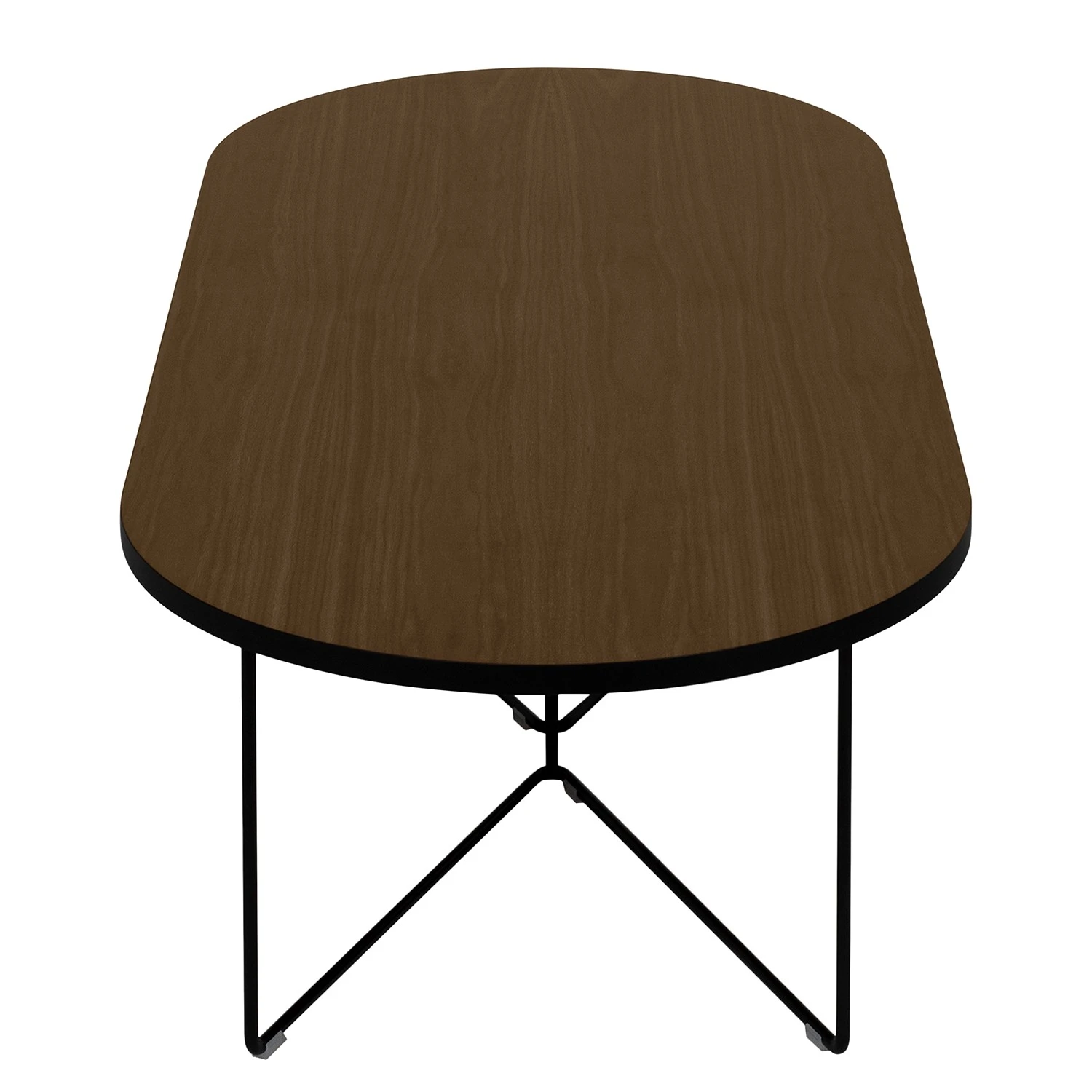 Temahome Couchtisch Oval - Echtholzfurnier / Metall - Walnuss 5 Temahome Couchtisch Oval - Echtholzfurnier / Metall - Walnuss – Bild 5