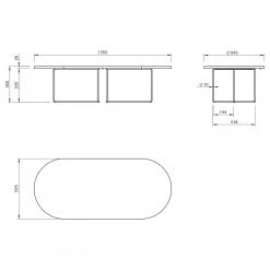 Temahome Couchtisch Oval - Echtholzfurnier / Metall - Walnuss 13 Temahome Couchtisch Oval - Echtholzfurnier / Metall - Walnuss -Wohnzimmermöbel boutique en ligne 1000256015 210331 14513000296 SKETCH DETAILS P000000001000256015 sketch