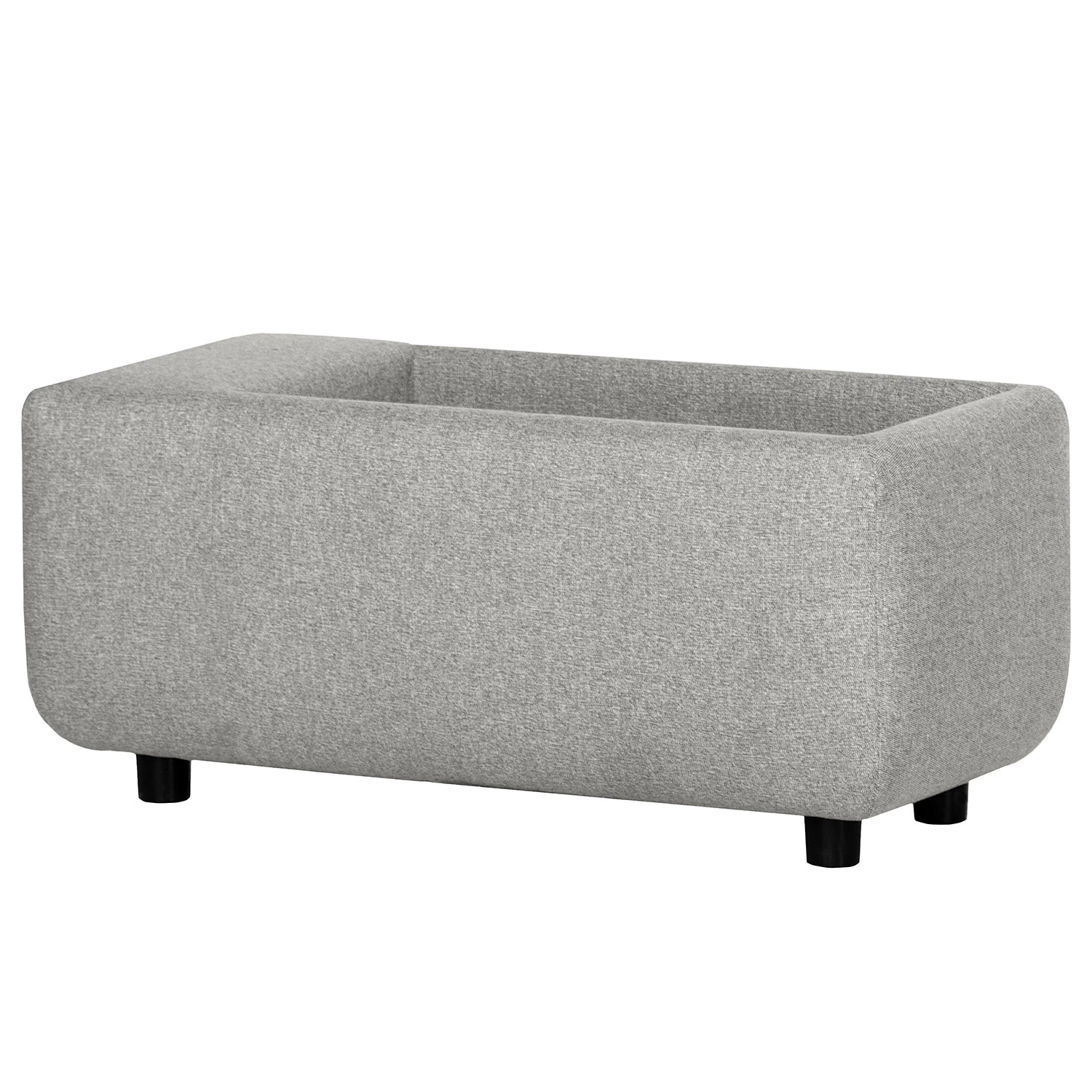 Bizzarto Polsterhocker Imbert - Webstoff Sogol: Rauchgrau - Keine Funktion 1 Bizzarto Polsterhocker Imbert - Webstoff Sogol: Rauchgrau - Keine Funktion