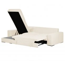 Bizzarto Ecksofa Gurabo I - Webstoff Sogol: Creme - Longchair davorstehend links - Mit Schlaffunktion -Wohnzimmermöbel boutique en ligne 1000256812 210427 09295700851 DETAILS P000000001000256812