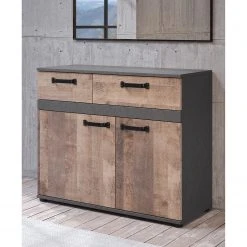 Trendteam Kommode Stripe I - Altholz Dekor / Grau -Wohnzimmermöbel boutique en ligne 1000256960 210831 16215000036 MOOD DETAILS P000000001000256960 mood