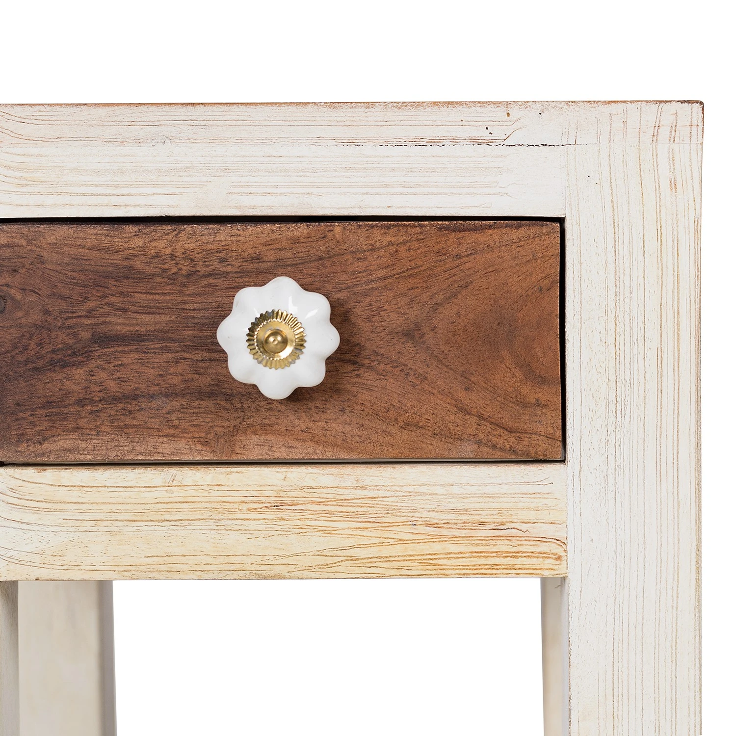 Wolf-Möbel Beistelltisch Maison - Akazie massiv - Akazie Stone / Antik Weiß - Höhe: 60 cm 8 Wolf-Möbel Beistelltisch Maison - Akazie massiv - Akazie Stone / Antik Weiß - Höhe: 60 cm – Bild 8