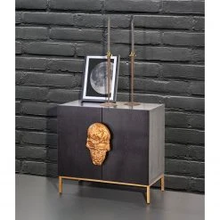 Red Living Kommode Worland II - Echtholzfurnier / Metall - Eiche Schwarz / Gold -Wohnzimmermöbel boutique en ligne 1000259767 210601 10150300010 MOOD DETAILS P000000001000259767 mood