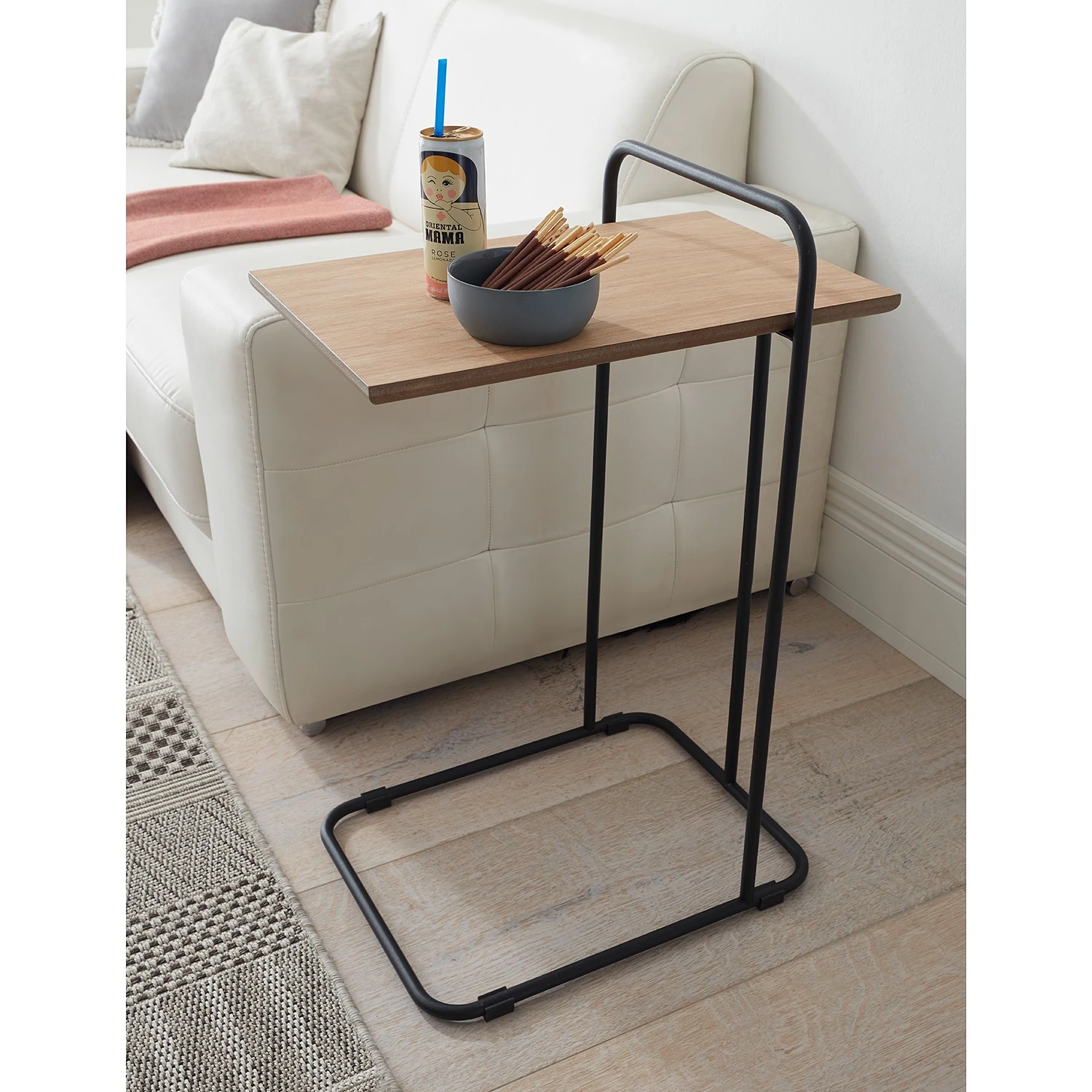 Naturoo Beistelltisch Mustvee - Echtholzfurnier / Metall 2 Naturoo Beistelltisch Mustvee - Echtholzfurnier / Metall – Bild 2