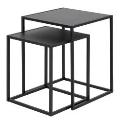 Norrwood Beistelltisch Cascavel II (2er-Set) - Stahl - Schwarz