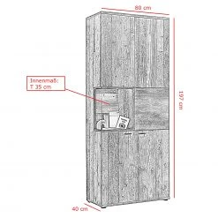 Red Living Vitrinenschrank Ambato - Eiche Artisan Dekor -Wohnzimmermöbel boutique en ligne 1000263443 210430 11515400224 SKETCH DETAILS P000000001000263443 sketch
