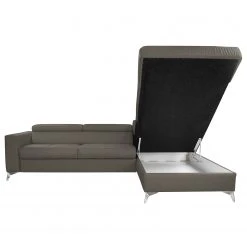 Loftscape Ecksofa Adamo - Echtleder Mabel: Sahara dunkel - Ottomane davorstehend rechts - Mit Schlaffunktion -Wohnzimmermöbel boutique en ligne 1000263597 210601 15004700604 DETAILS P000000001000263597